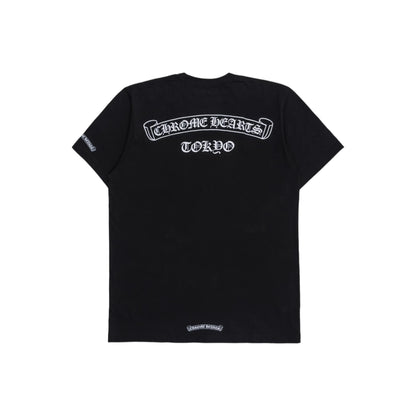 Chrome Hearts Tokyo Exclusive Scroll Logo T-Shirt Black