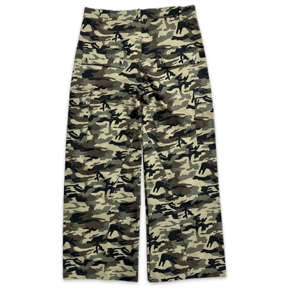 Saint Vanity Nylon Cargo Pants Green Camo