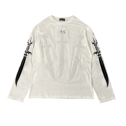 Thug Club Arab Sword L/S T-Shirt White