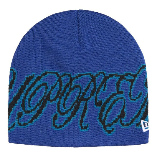 Supreme/New Era® Cursive Beanie Blue/Black