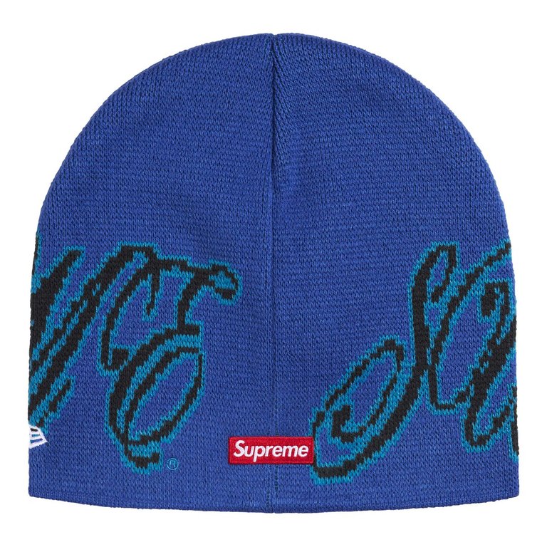 Supreme New Era® Cursive Beanie Royal