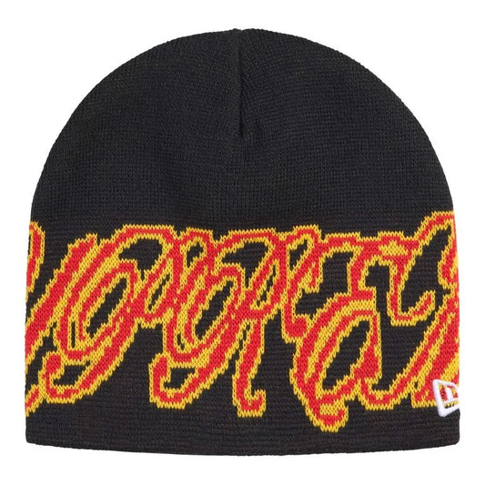 Supreme/New Era® Cursive Beanie Black/Red