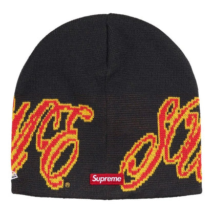 Supreme New Era® Cursive Beanie Black/Red