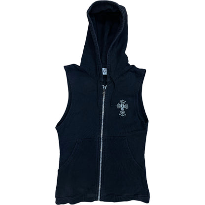 Chrome Hearts Cut Off Hoodie Black