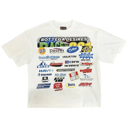 Bottega Desires Racing Tee White