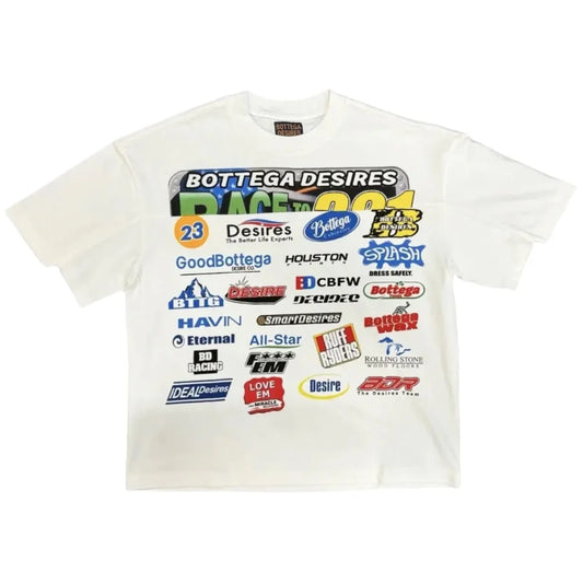 Bottega Desires Racing Tee White