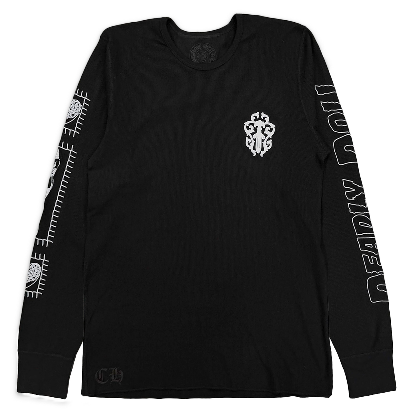 Chrome Hearts Deadly Doll Miami Art Basel Exclusive Thermal L/S T-Shirt Black/White