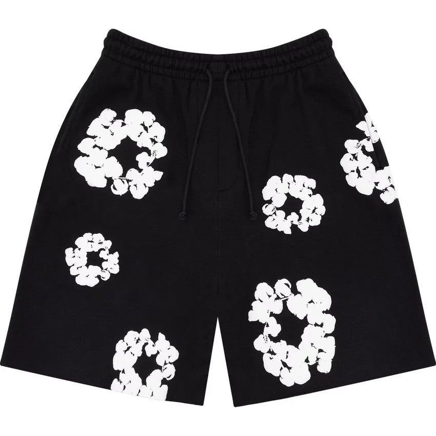 Denim Tears The Cotton Wreath Shorts Black