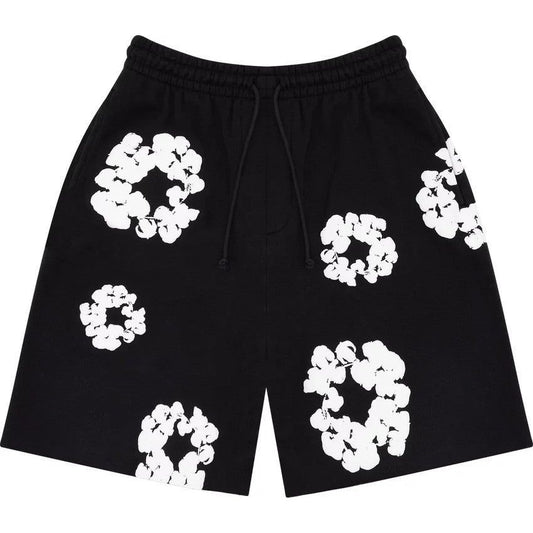 Denim Tears The Cotton Wreath Shorts Black