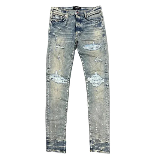 Amiri MX1 Blue Bandana Jeans Clay Indigo