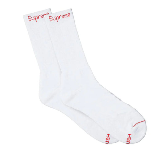 Supreme/Hanes Crew Socks White