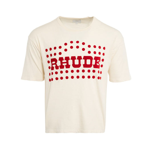 Rhude Flocked Burnout Tee Vintage White