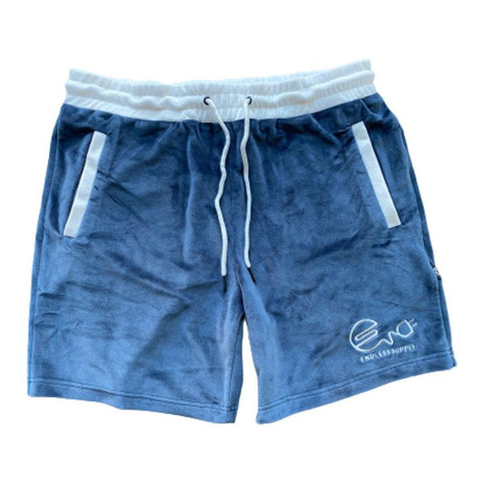 Endless Supply Velour Shorts Ash Blue