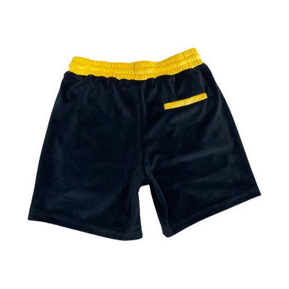 Endless Supply Velour Shorts Black/Gold