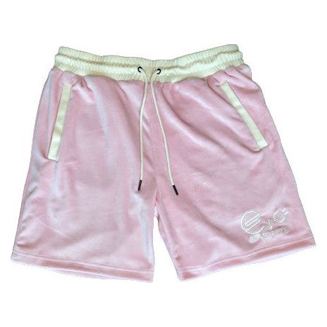 Endless Supply Velour Shorts Pink/Cream