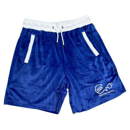 Endless Supply Velour Shorts Royal