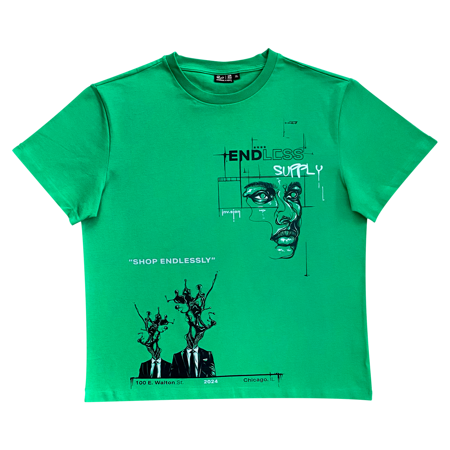 Endless Supply x inv.sion Gold Coast Exclusive Mindset Tee Green