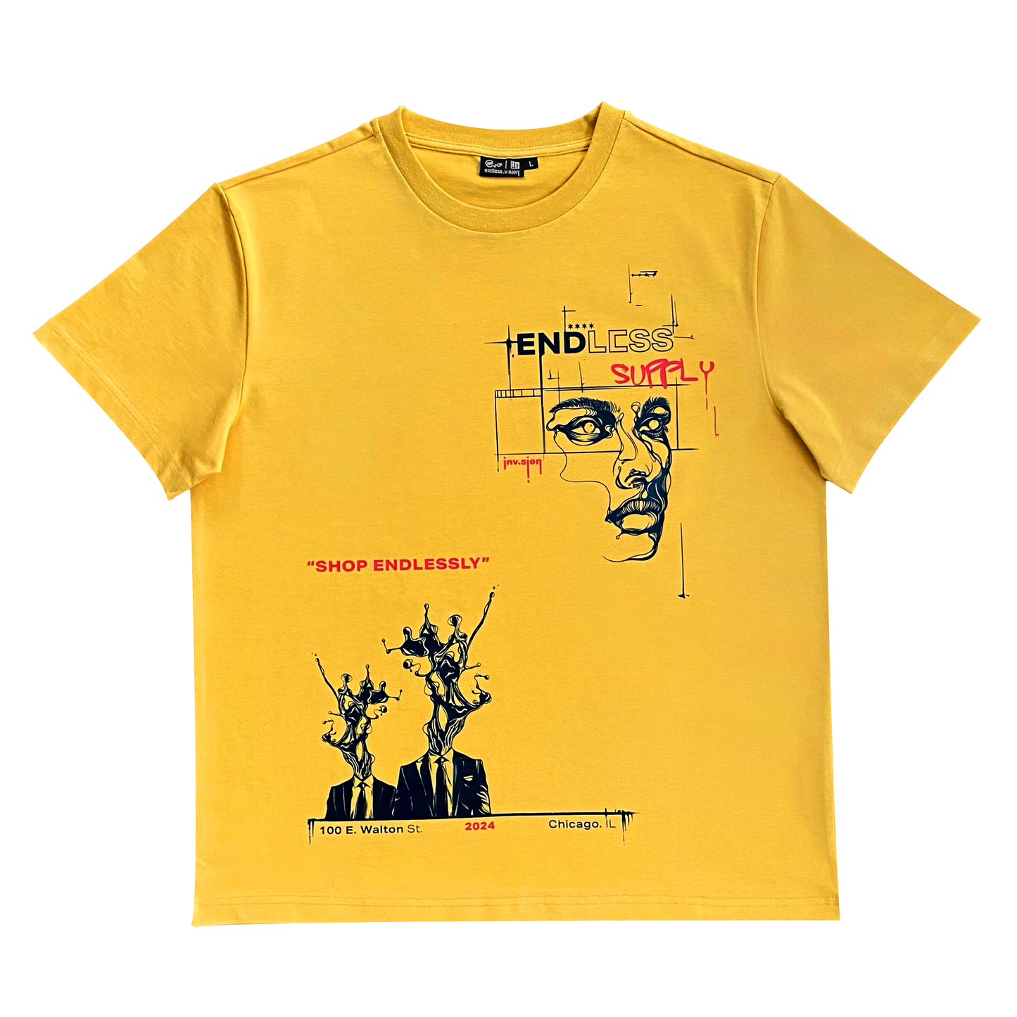 Endless Supply x inv.sion Gold Coast Exclusive Mindset Tee Yellow