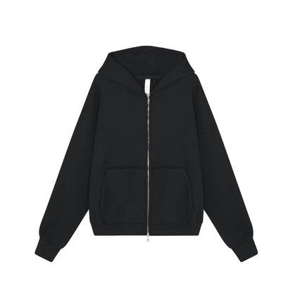 Wise + Foolish Zip Up Hoodie Coal