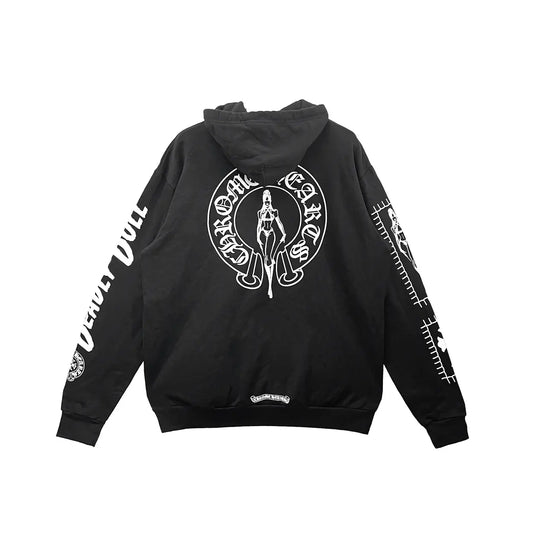 Chrome Hearts Deadly Doll Horseshoe Hoodie Black