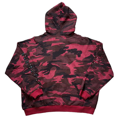 HMDD Camo Chimstone Red Zip-Up Hoodie