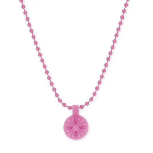 Chrome Hearts Silihchrome Crossball Charm Pink