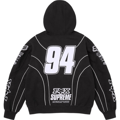 Supreme®/Fox Racing® Zip-Up Hooded Sweatshirt Black