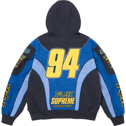 Supreme®/Fox Racing® Zip-Up Hooded Sweatshirt Navy
