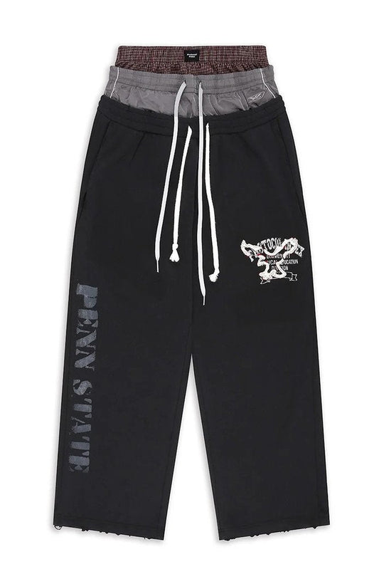 Protocol Index Retro 3 Layered Sweatpants Black