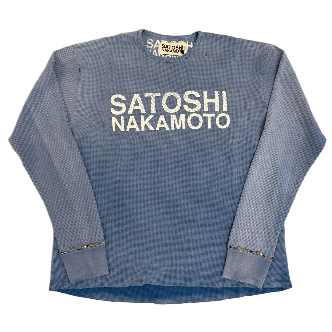 Satoshi Nakamoto Studded Thermal Blue