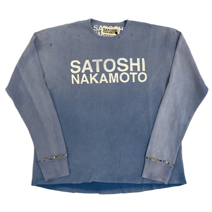 Satoshi Nakamoto Studded Thermal Blue