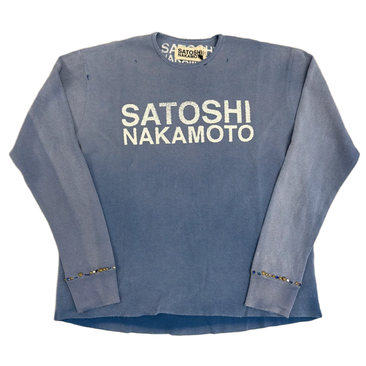 Satoshi Nakamoto Studded Thermal Blue
