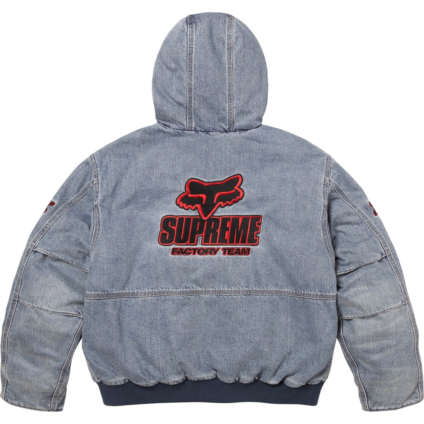 Supreme Fox Racing Hooded Work Jacket Denim