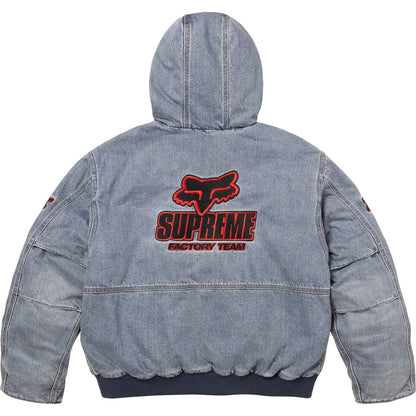 Supreme Fox Racing Hooded Work Jacket Denim