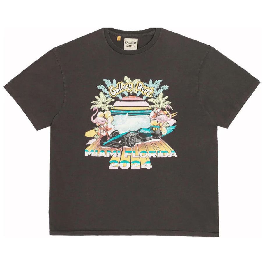 Gallery Dept. x Miami International Autodrome Auction Tee Vintage Black