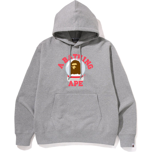 BAPE Ape Head Snow Globe College Pullover Hoodie Grey