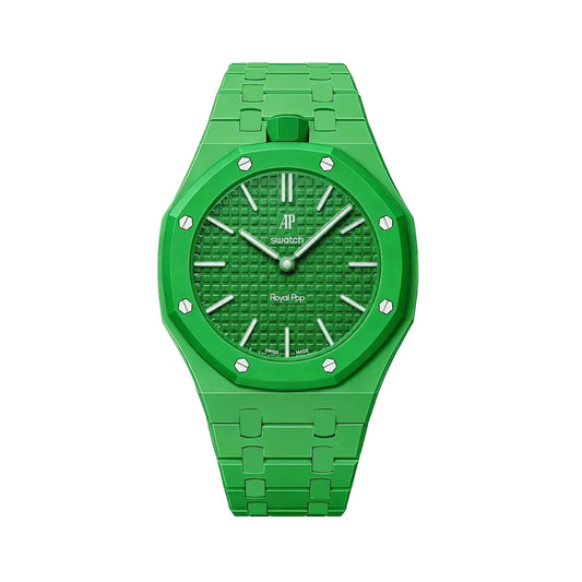 Swatch x Audemars Piguet AP Bioceramic Royal Pop Green Eight (with Bioceramic Strap)