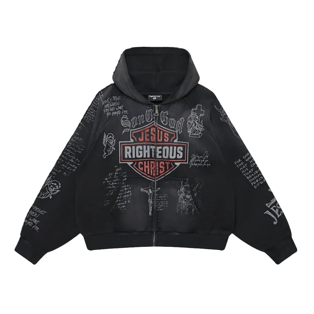We Are Righteous Harley Zip Up
