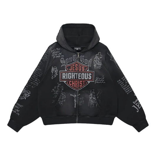 We Are Righteous Harley Zip Up