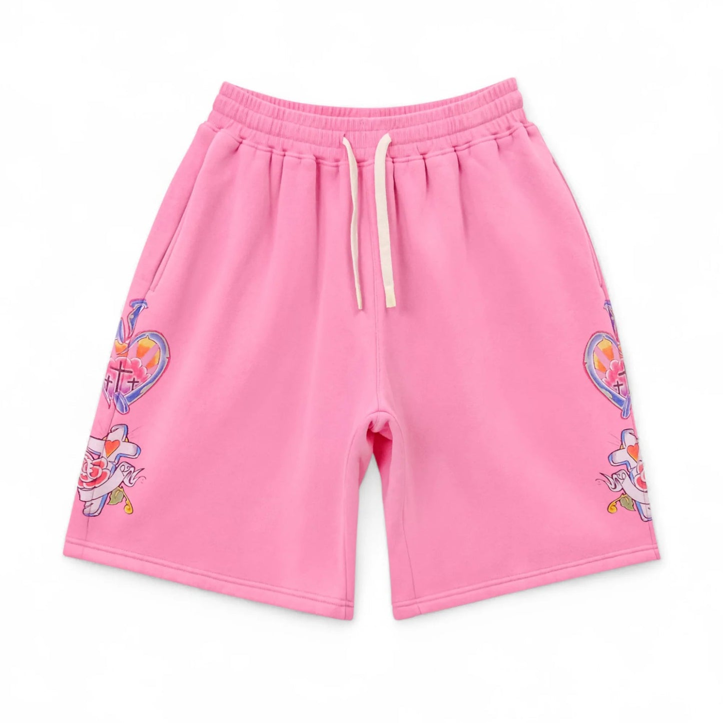 We Are Righteous Risen King Shorts Pink