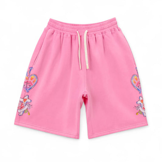 We Are Righteous Risen King Shorts Pink