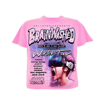 Hellstar Brainwashed World Tour T-Shirt Pink