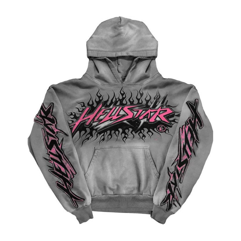 Hellstar Future Flame Hoodie Grey