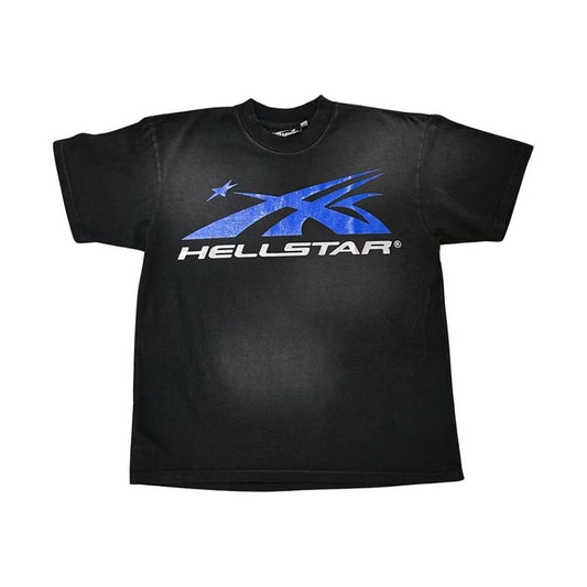 Hellstar Gel Sport Logo T-Shirt Black/Blue