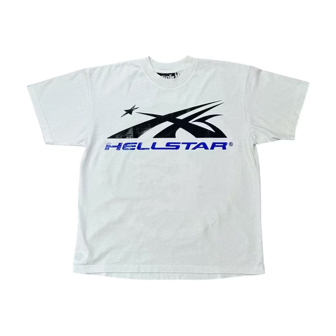 Hellstar Gel Sport Logo T-Shirt White/Blue