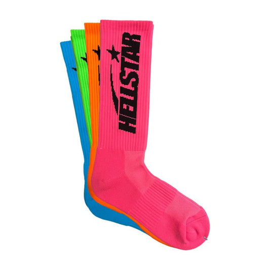 Hellstar Logo Socks Neon