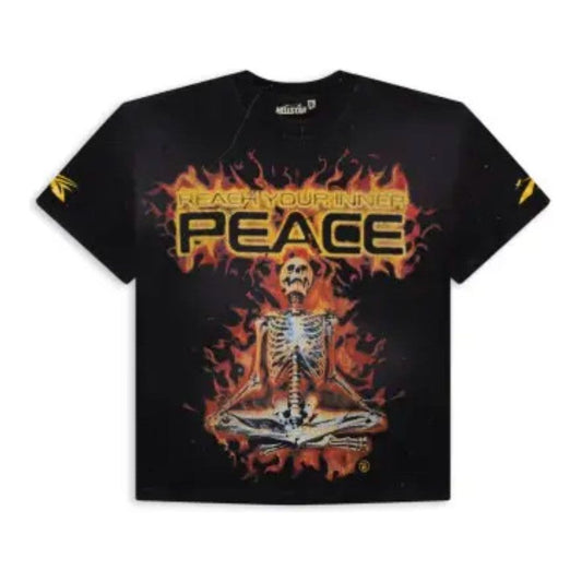 Hellstar Reach Your Inner Peace Fire T-Shirt Black