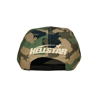 Hellstar Rhinestone Logo Snapback Camo