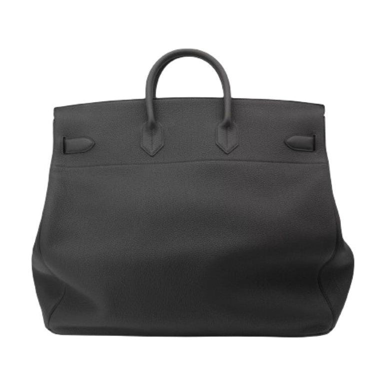 Hermès 50c HAC Black Togo Leather Palladium Hardware