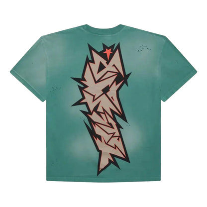 Hellstar Crack Print T-Shirt Green